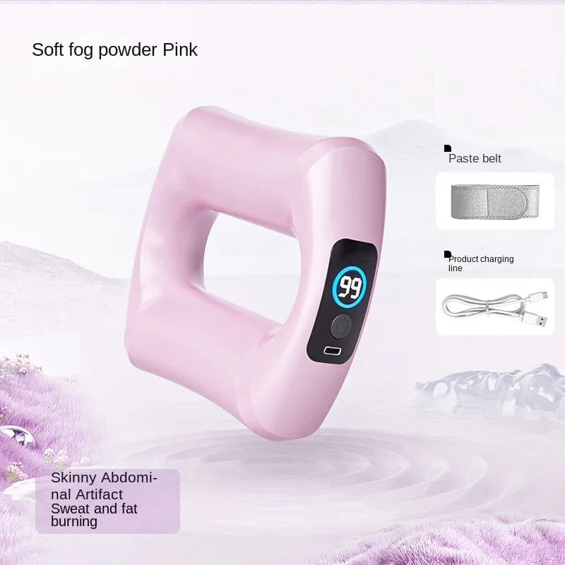 Power Core Vibration Plate EMS Massager Belt for Belly Fat Burning Weight Loss Hands Free Ergonomic Ring Lifting Portable