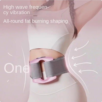 Power Core Vibration Plate EMS Massager Belt for Belly Fat Burning Weight Loss Hands Free Ergonomic Ring Lifting Portable